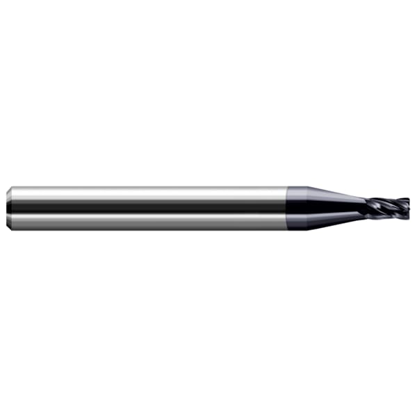 Miniature End Mill - 4 Flute - Corner Radius, 0.2500" (1/4)